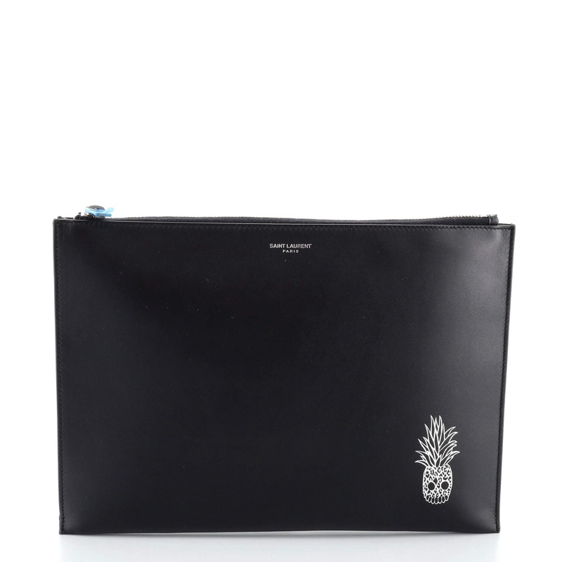 Zip Pouch Printed Leather Medium S744816638705