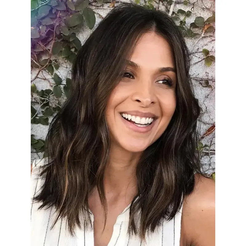Real Look Wigs Monofilament Ombre/2 Tone Without Bangs 14" Shoulder Length Wigs