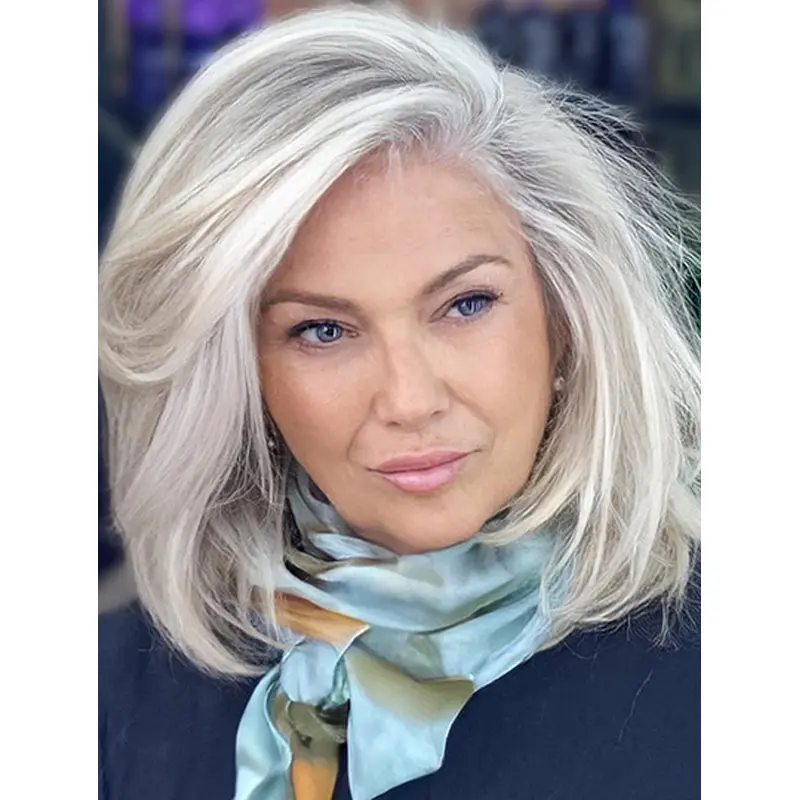 Shoulder Length 14" Straight Layered Lace Front Wigs Sale