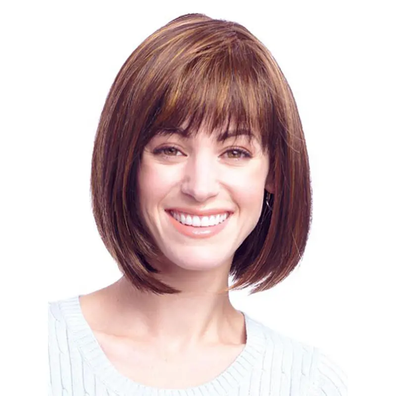 Exquisite Monofilament Straight Chin Length Wigs