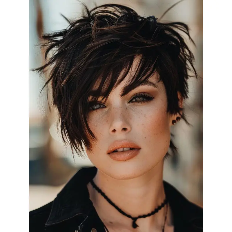 Human Hair Short Wigs 8" Straight Monofilament Ombre/2 Tone Boycuts Wigs