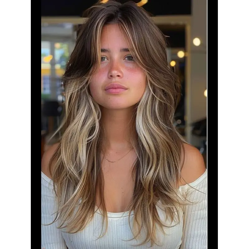 Wigs Long Lace Front 18" Layered Synthetic Ombre/2 Tone Wigs