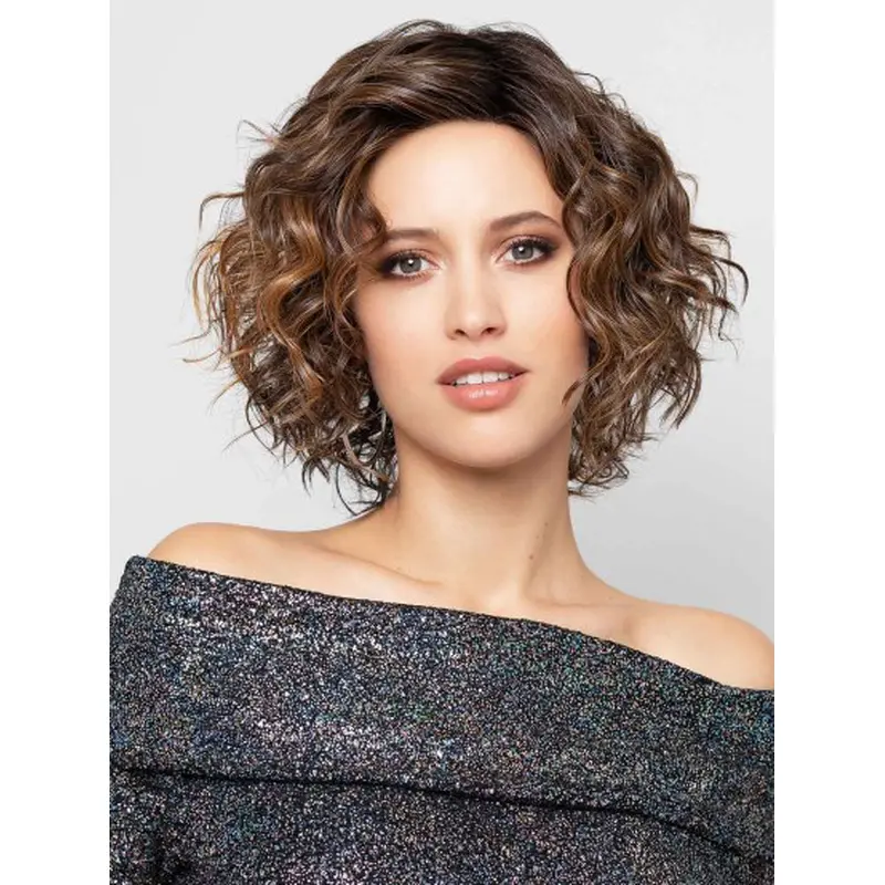 Curly Wigs Synthetic Layered Short Wigs