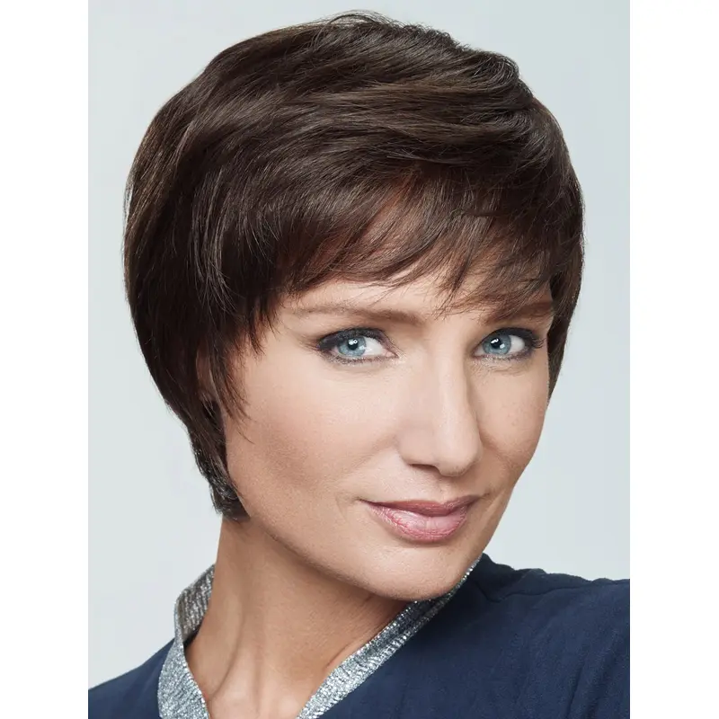Hair Wigs Brown Cropped Straight Boycuts Wigs