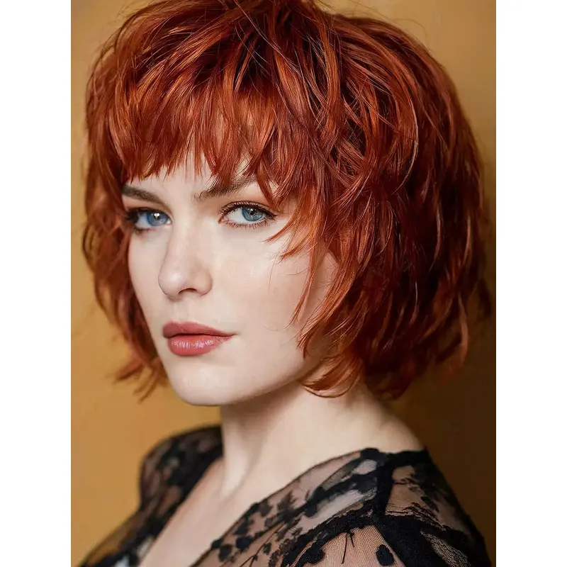 Real Hair Wigs Medium Monofilament With Bangs Ombre/2 Tone 10" Straight Wigs