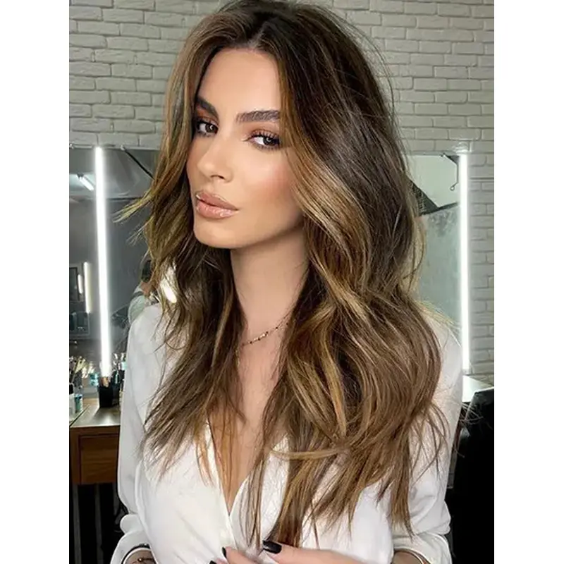 Wavy Ombre/2 Tone Without Bangs 16" Fabulous Lace Front Wigs