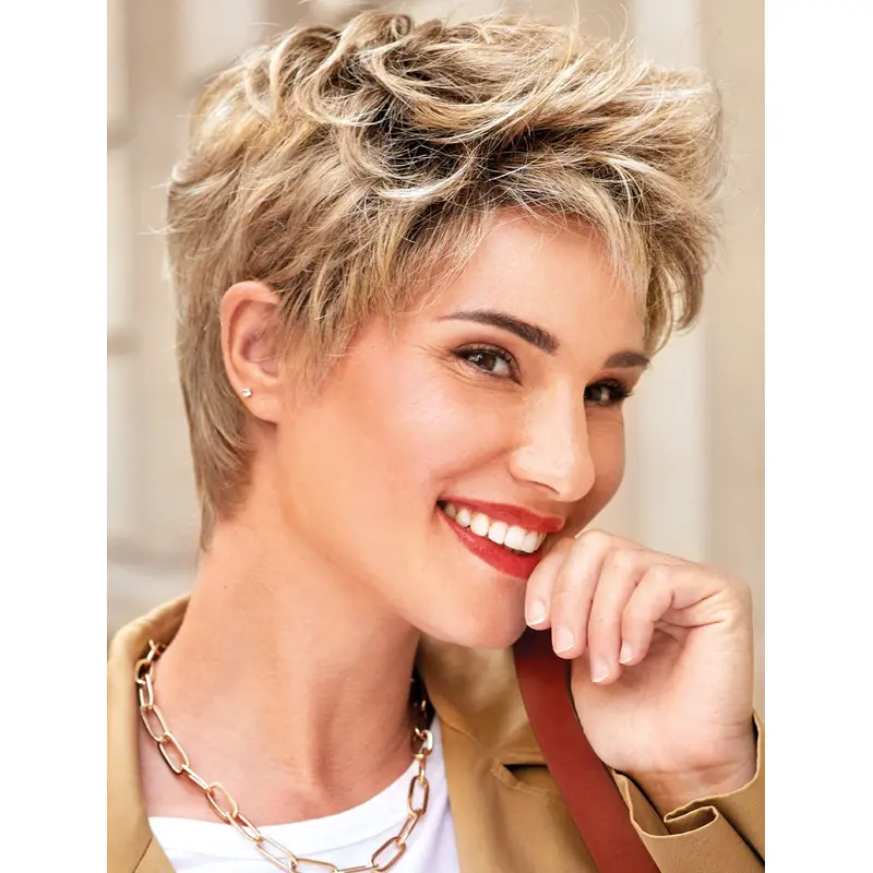 Short Lace Wigs 6" Boycuts Blonde Straight Wigs