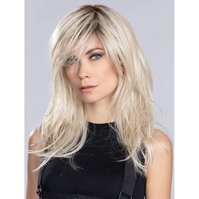 With Bangs Straight Blonde Monofilament Synthetic Incredible Long Wig
