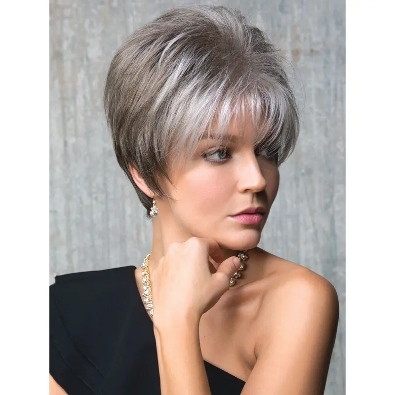 Cropped Capless Better Synthetic Wig Grey