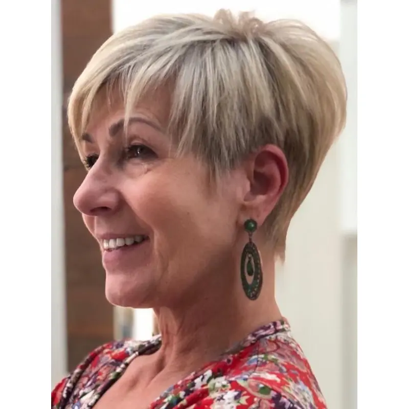 Short Lace Front Wigs Short Straight Remy Human Hair Boycuts 6" Wigs