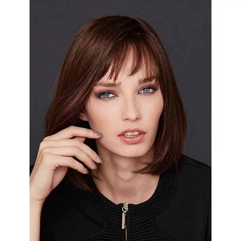 Chin Length Straight Monofilament Auburn Remy Human Hair Buy Lace Wig Online