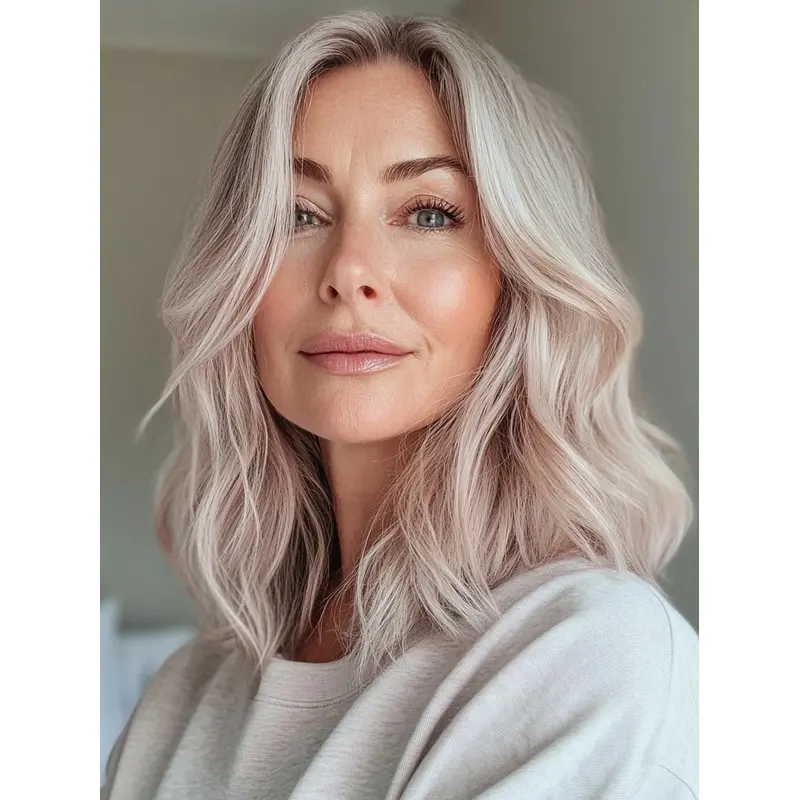 Medium Length Wigs For Women Synthetic Monofilament 12" Wavy Wigs