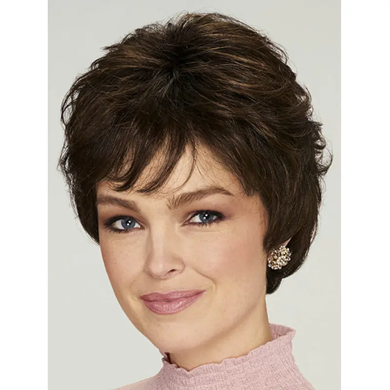 Short Black Wavy 8" High Quality Classic Wigs