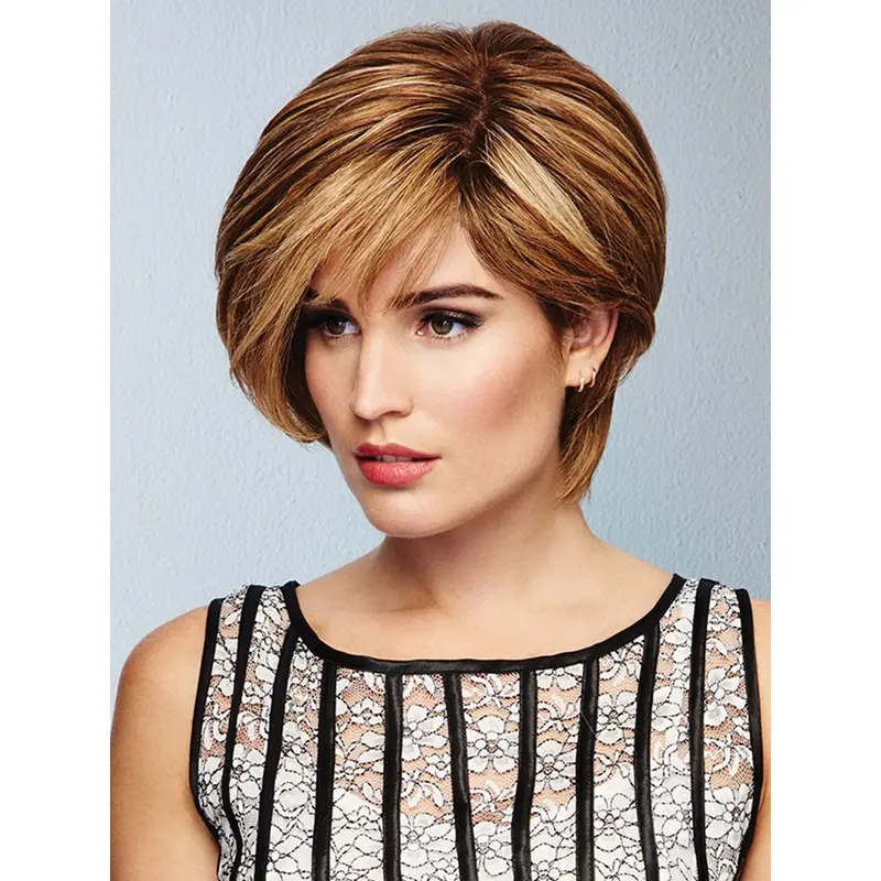 Straight 100% Hand-Tied Ombre/2 Tone Layered 100 Hand Tied Wig Human Hair