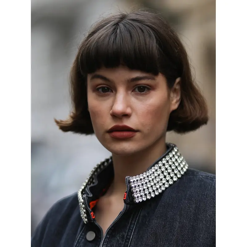 Ladies Monofilament Wigs Bobs 6" Wavy Black Remy Human Hair Wigs