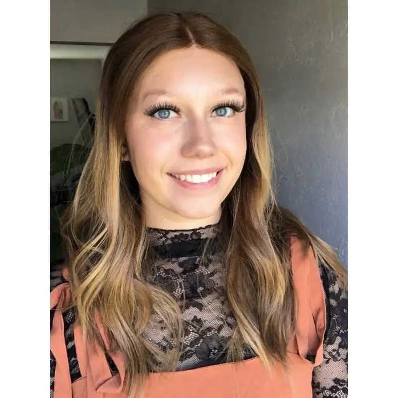 Long Hair Wigs Layered Wavy 16" Monofilament Ombre/2 Tone Wigs