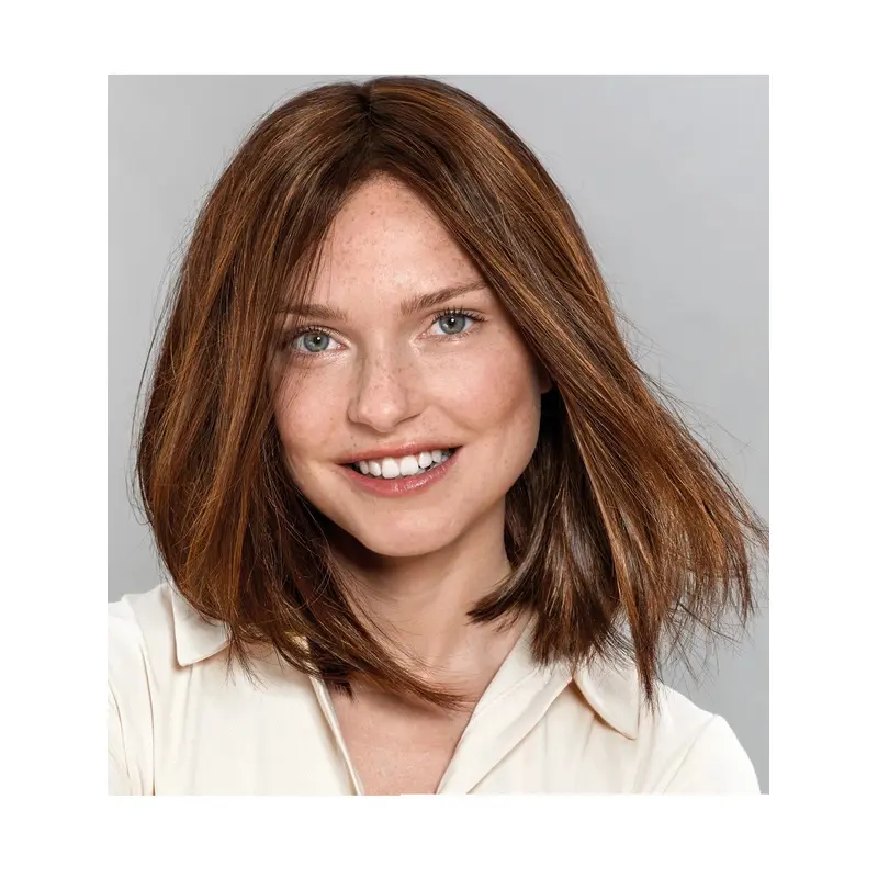 Ladies Medium Wigs 12" Synthetic Straight Bobs Wigs