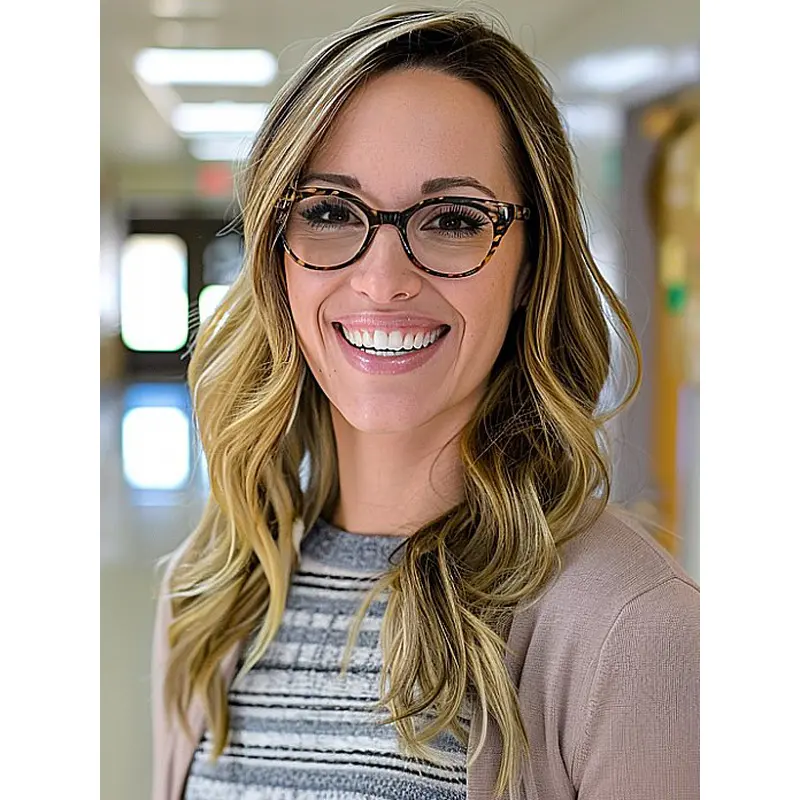 Long Human Hair Wigs Ombre/2 Tone Wavy Without Bangs 16" Monofilament Wigs