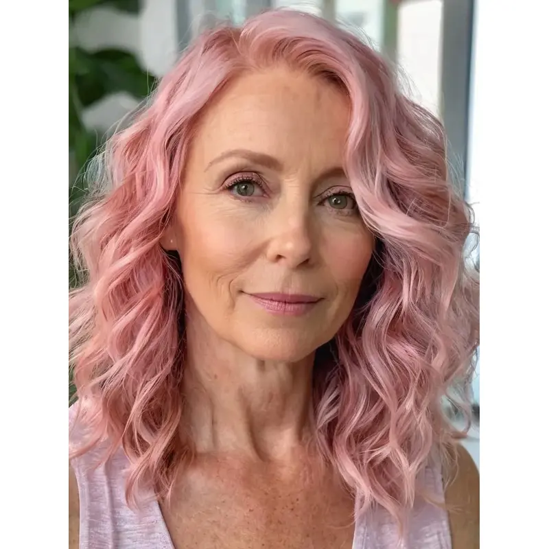 Medium Length Ladies Wigs 14" Monofilament Synthetic Wigs