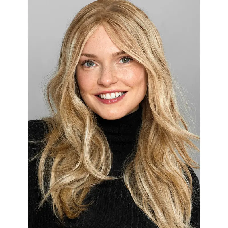 Lady Wigs With Bangs Long Remy Human Hair Blonde Wigs
