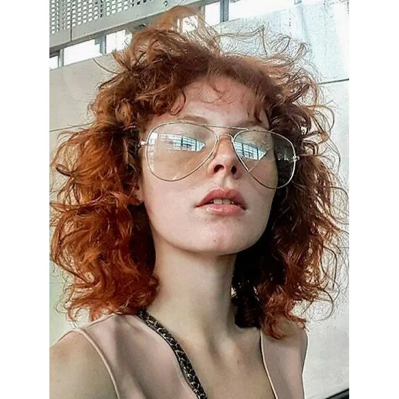 Real Hair Wigs True 12" Monofilament With Bangs Shoulder Length Curly Wigs