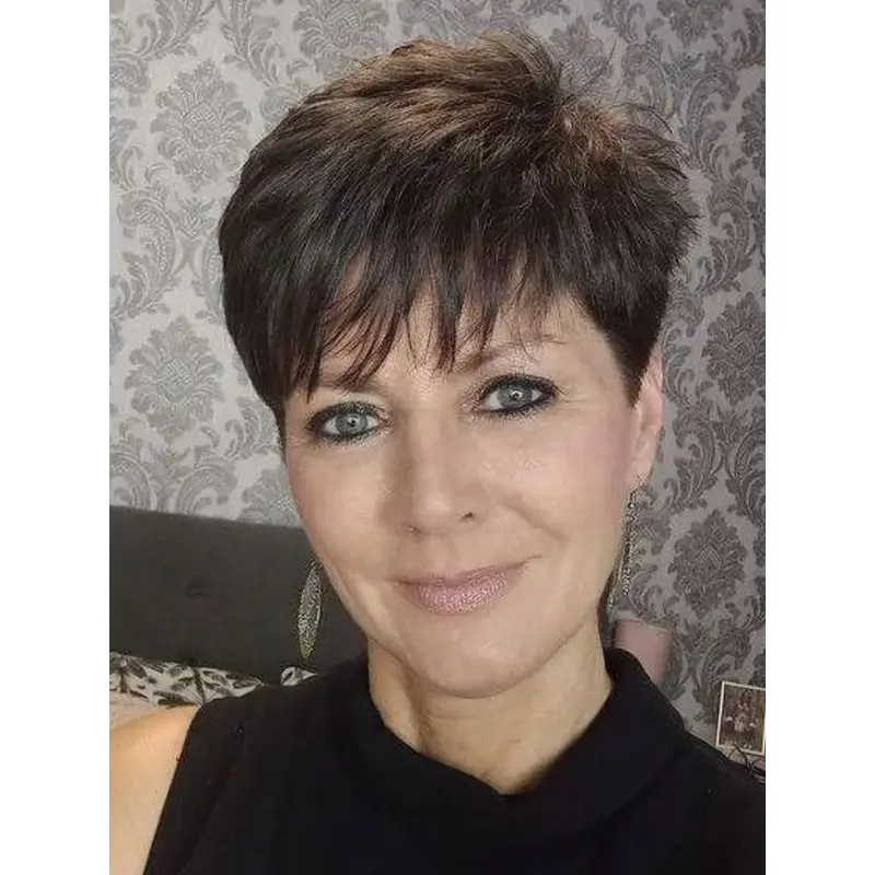 Short Lace Front Wigs Cropped Straight Remy Human Hair Boycuts 4" Wigs