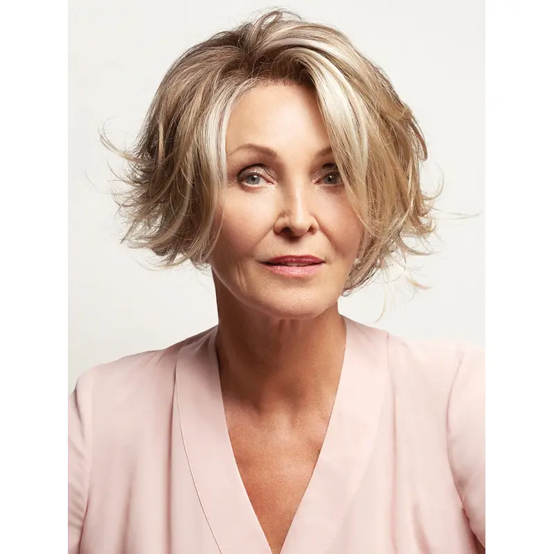 Wigs Shop Layered Chin Length Synthetic Blonde Wigs
