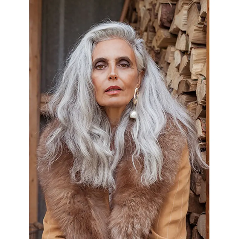 Long 16" Wavy Without Bangs Lace Front Wigs For Sale