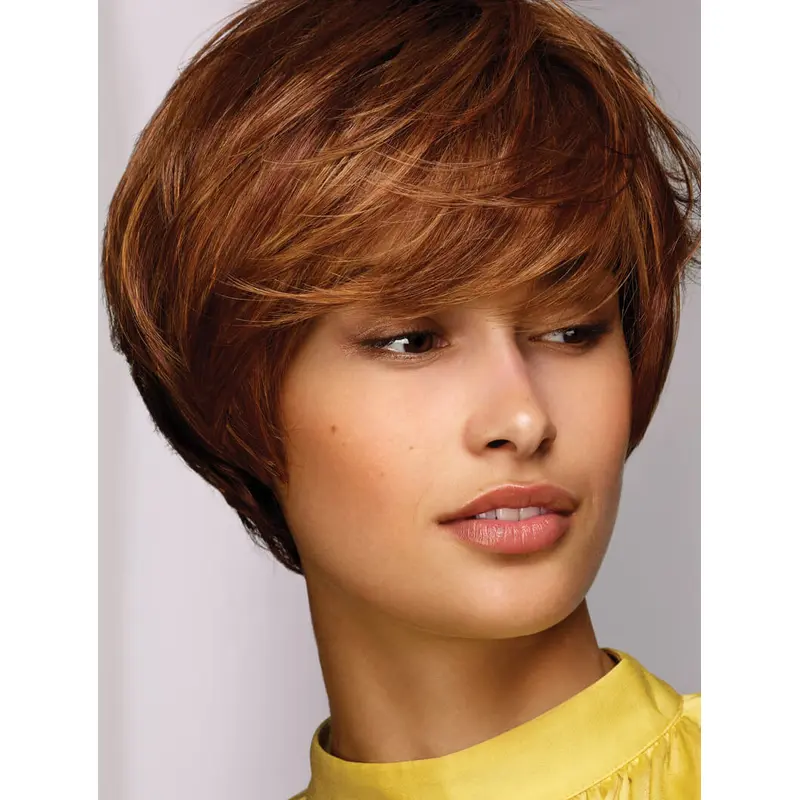 Mono Style Wig Boycuts Short Synthetic Auburn Wigs