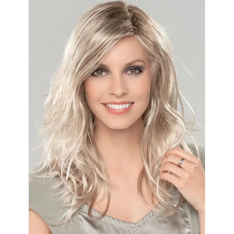 Platinum Blonde 16" Without Bangs Long Amazing Monofilament Wigs