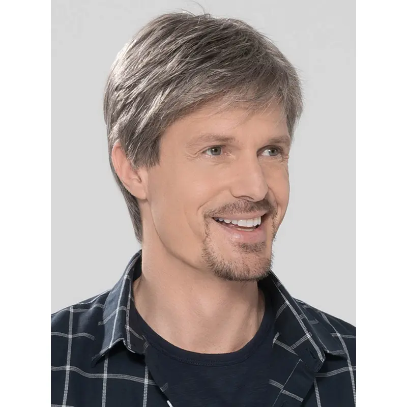 Short Synthetic Hand Tied Men Wig