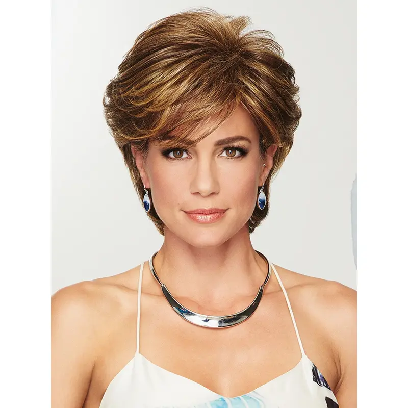 Wavy Short 4" Capless Layered Best Synthetic Wigs Online