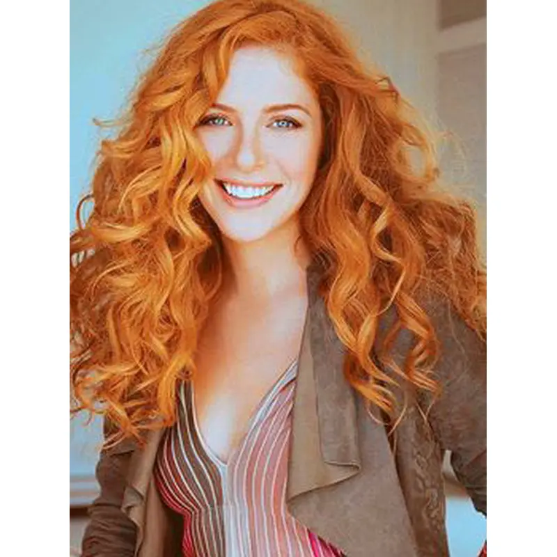 Popular Long Wavy Capless Copper Wigs 18 Inch