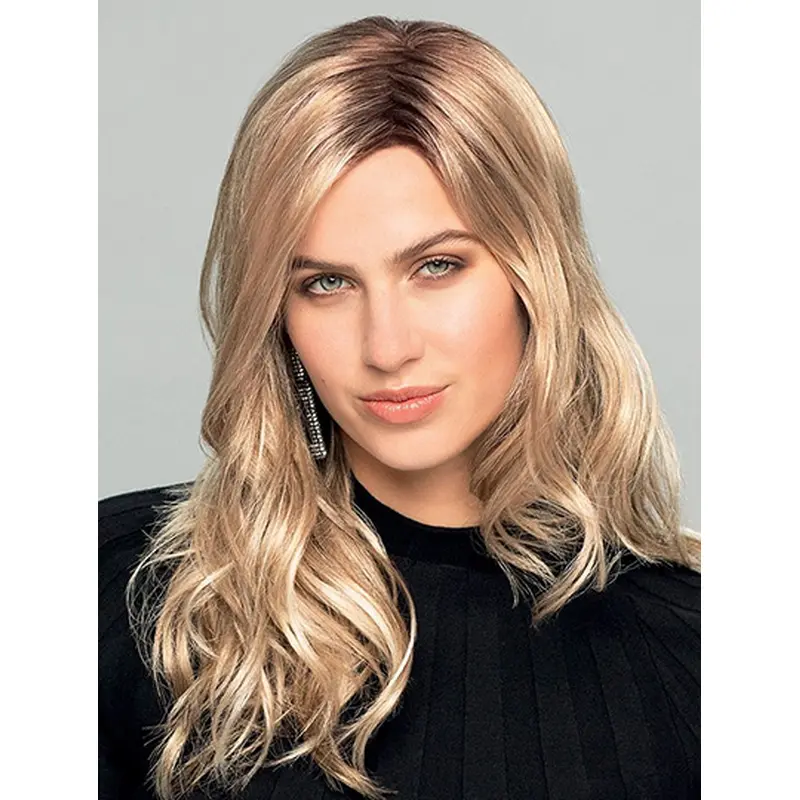 Wavy Monofilament Ombre/2 tone Synthetic Without Bangs Fancy Long Wig