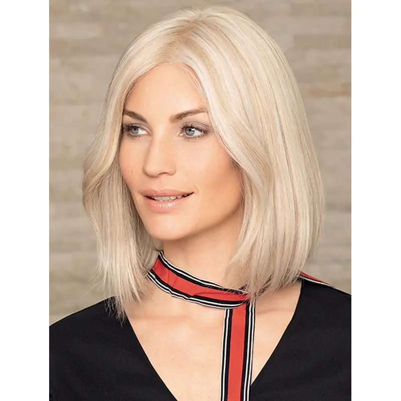 12" Straight Shoulder Length Without Bangs Human Hair Wigs For Women