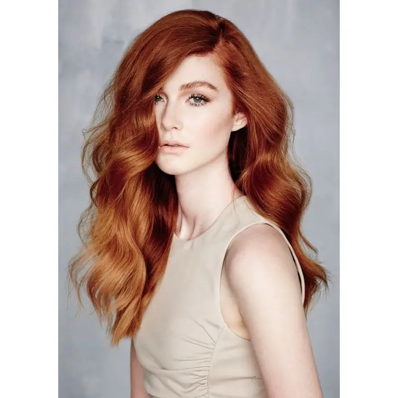 Great Long Wavy Hand Tied Copper Wigs 20 Inch