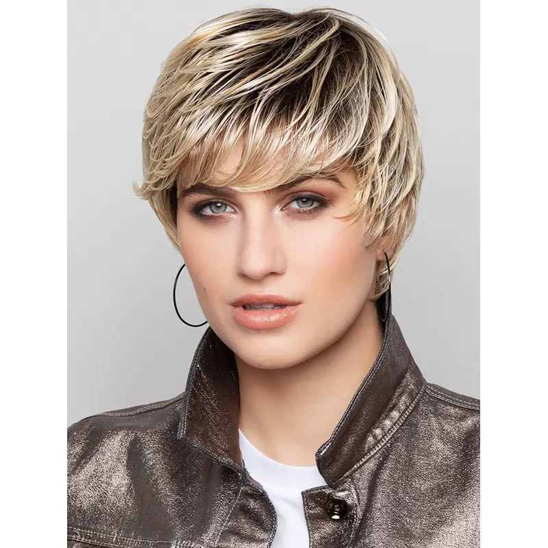 Ombre/2 Tone Synthetic 8" Short Straight Boycuts Fabulous Monofilament Wigs