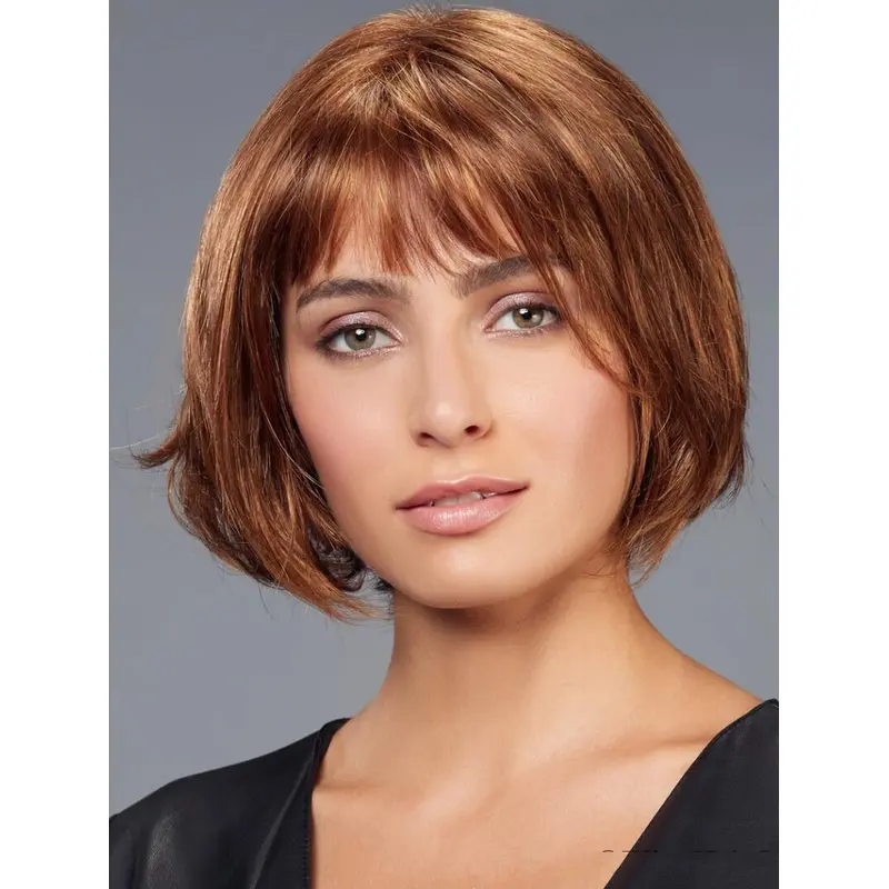 Short Straight Monofilament Synthetic 10" Women Bob Wigs