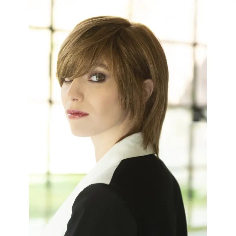 High Quality Wigs Straight Remy Human Hair 8" 100% Hand-Tied Wigs