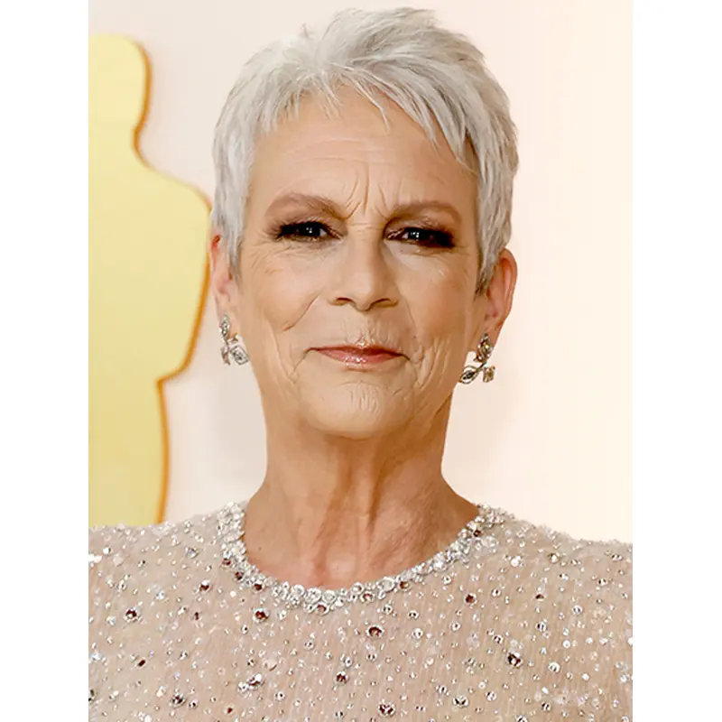 Straight 4" Boycuts Grey Short Wigs