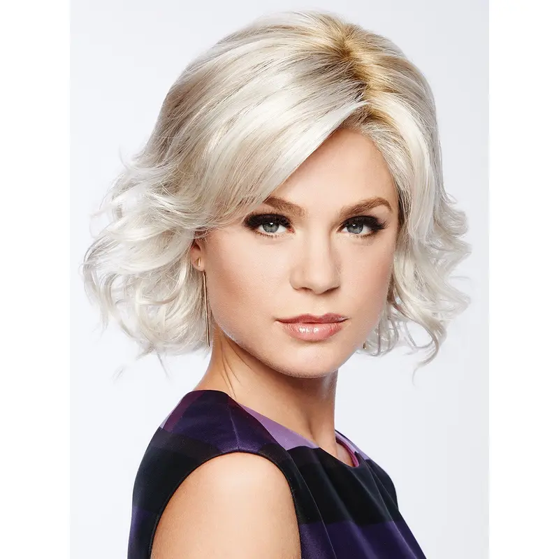 Wavy Chin Length 10" Capless Bob Capless Adjustable Wigs