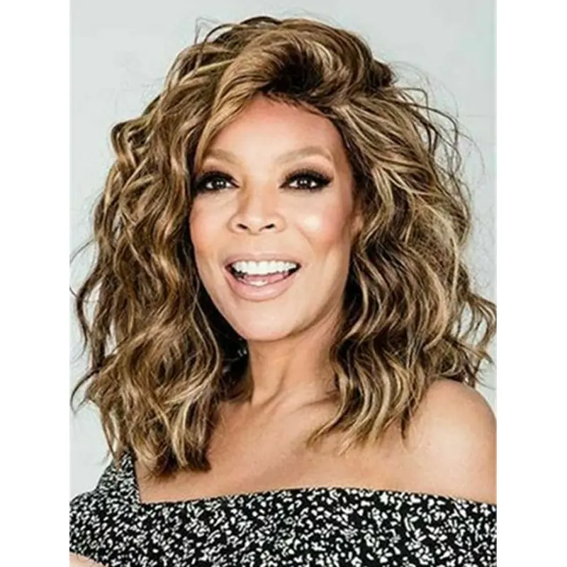 Capless Shoulder Length Blonde Curly Bobs Wendy Williams Wigs