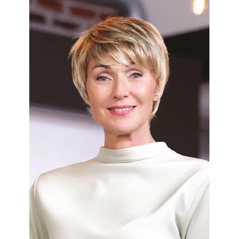 Comfortable Boycuts Synthetic Blonde Capless Straight Short Ladies Wigs