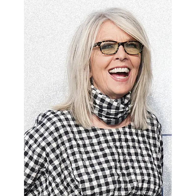 Straight Layered 10" Grey Medium Length Wigs