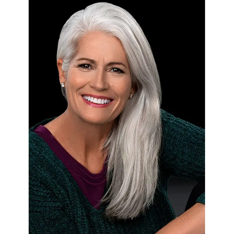 Without Bangs Remy Human Hair Monofilament Straight Long Wigs