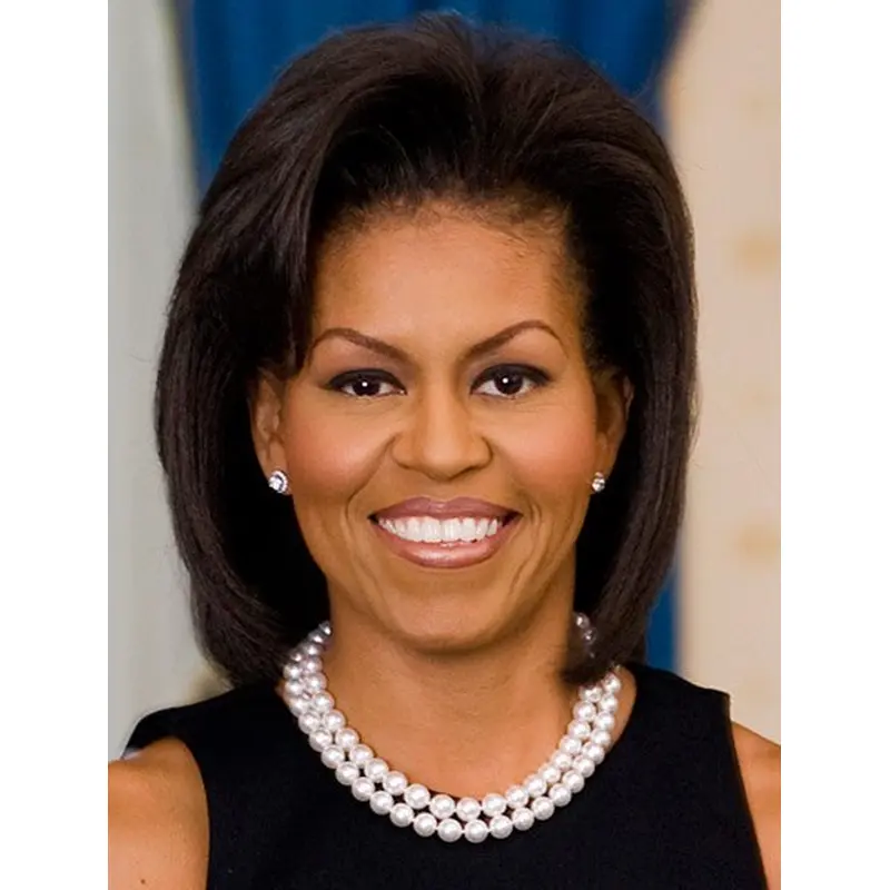 Black Wavy 12" Without Bangs First Lady Wigs