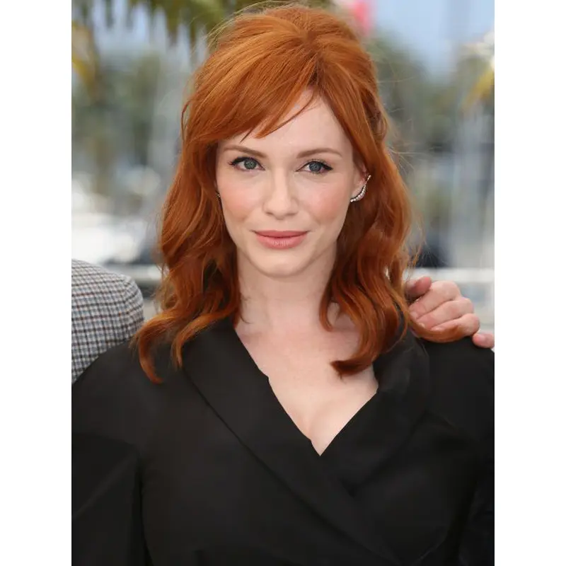 Natural Shoulder Length Wavy Lace Front Copper Wigs 16 Inch