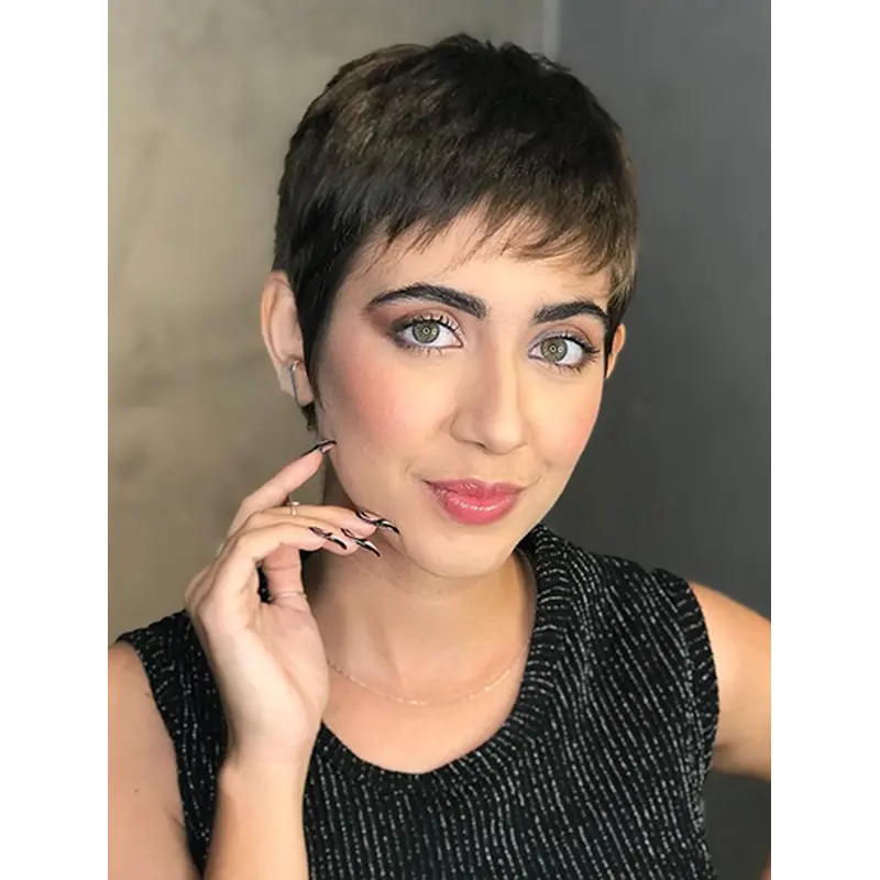 4" Boycuts Synthetic Straight Short Wigs For Women