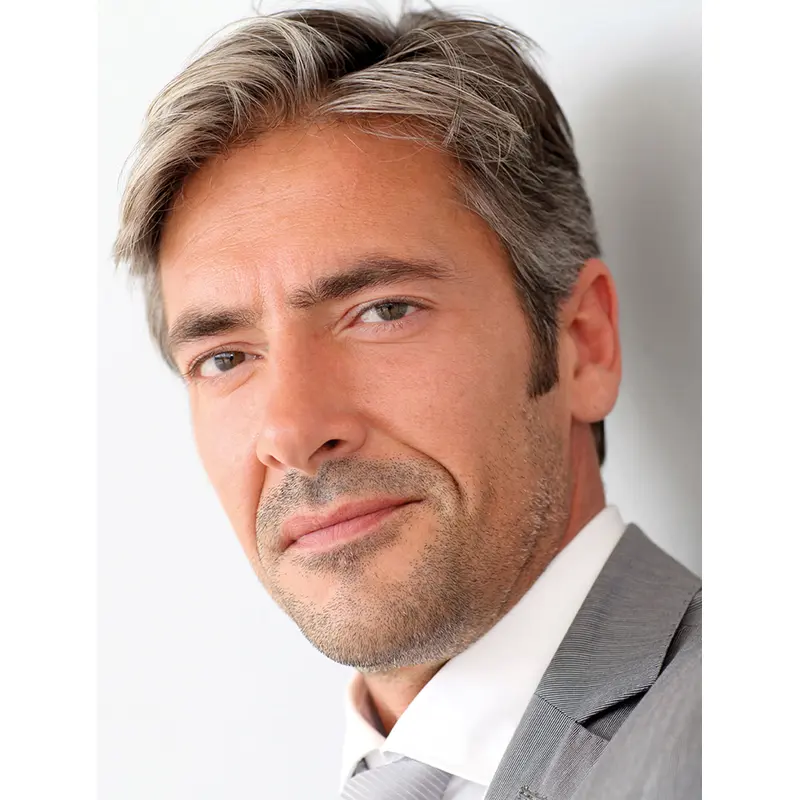 Polite White Straight Short Men Wigs