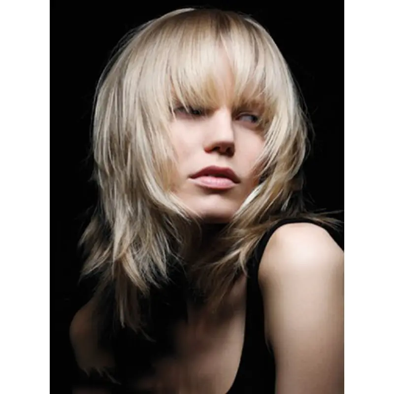 Young Fashion Platinum Blonde Wild And Wispy Style Full Lace Human Wigs